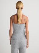 Women's silk cashmere cami  in Light Gray