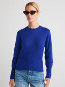 Women's cashmere jumper sweater in Cobalt Blue