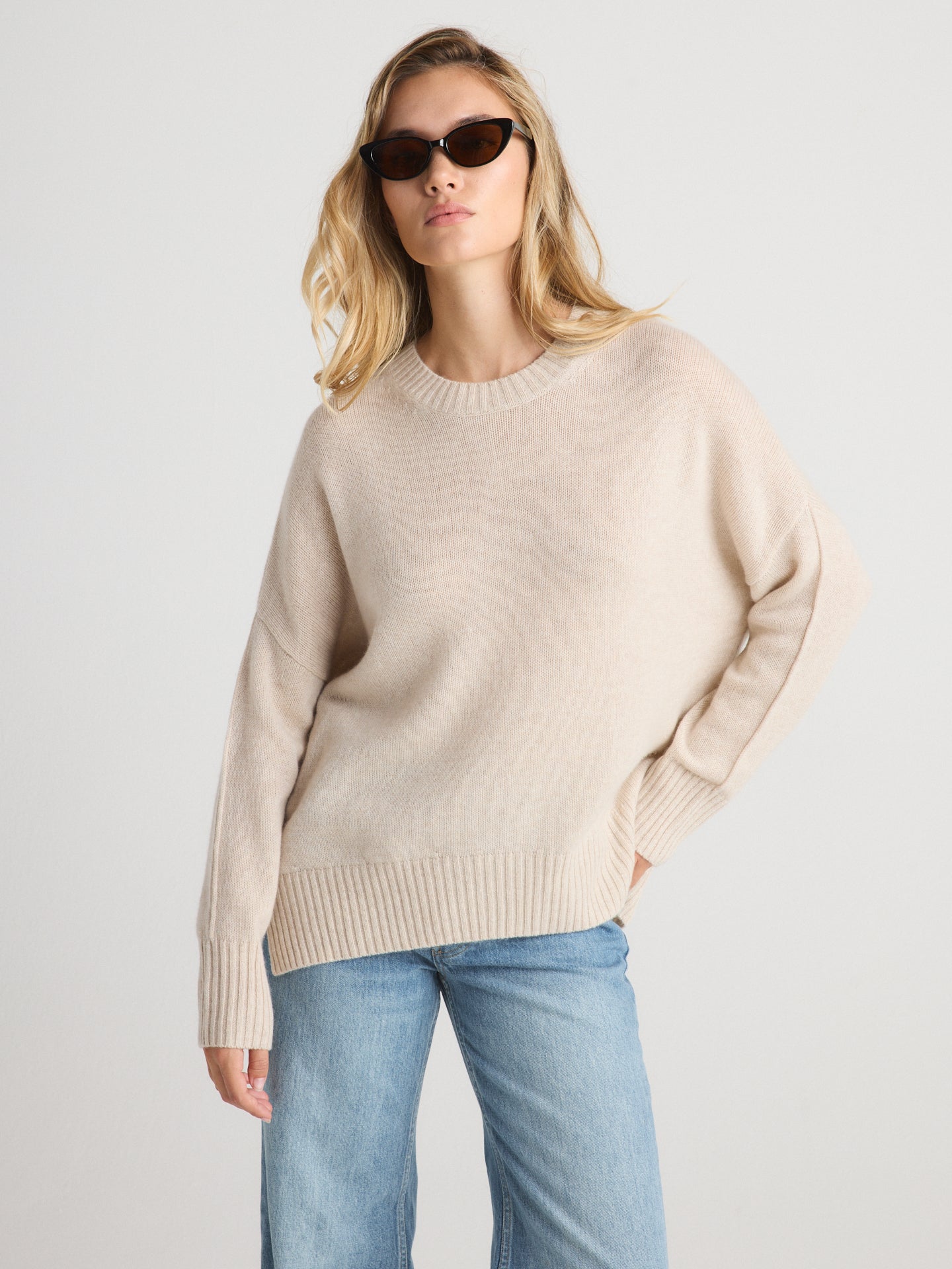 Women's Oversized Cashmere Jumper in Multiple Color I Joey – W