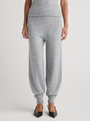 Women's cashmere joggers/ lounge pants & trousers/ lounge set in Light Gray