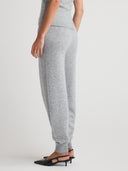 Women's cashmere joggers/ lounge pants & trousers/ lounge set in Light Gray