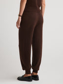 Women's cashmere joggers/ lounge pants & trousers/ lounge set in in Dark Brown