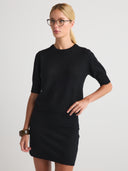 Women's cashmere short sleeve top in Black | Shop cashmere sweater women