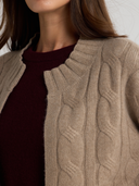 TALIA Cable Knit Open Cardigan
