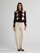 HONEY Argyle Cardigan