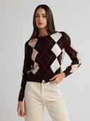 HONEY Argyle Cardigan