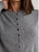 FREYA Cardigan With Lace Trim