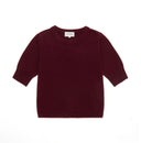 Cashmere Women Burgundy Short-Sleeve Top | Product View