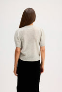 Women's short sleeve cashmere tee in Mist