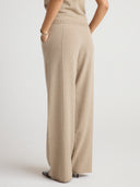 Ladies Cashmere Lounge Straight-Leg  Pants in Taupe I Front View