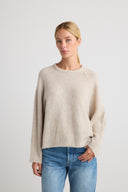 Women's Cashmere Oversized Sweater in Earth I Front View