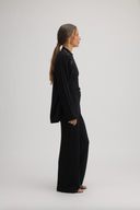 Premium Women's Cashmere Cardigan in Black - Unparalleled Softness & Warmth | Side View