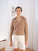 Polo cashmere sweater in sand color. 