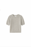 Women's short sleeve cashmere tee in Mist