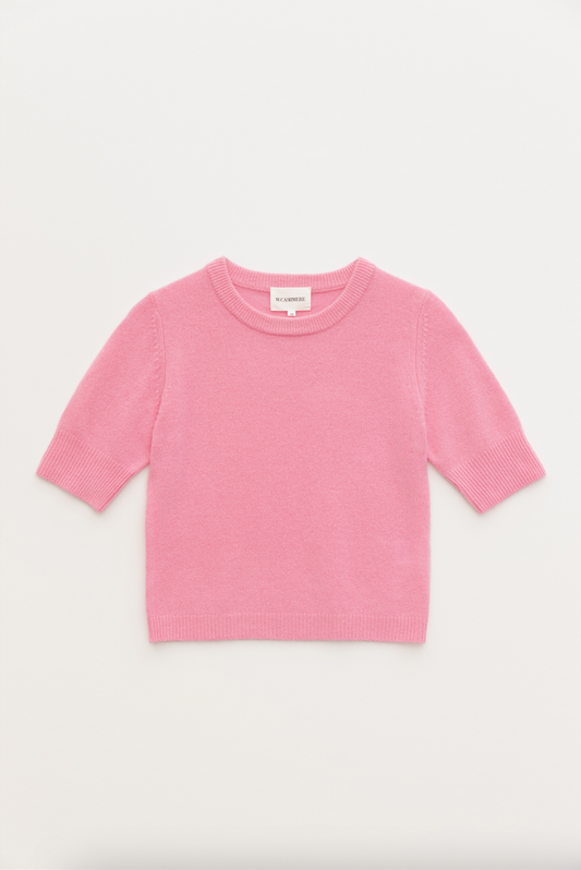 CELINA SHORT SLEEVE CREWNECK HOT PINK