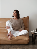 Shop women's oversized cashmere sweater in Earth Brown