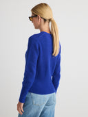 Shop women's cashmere jumper sweater in Cobalt Blue