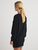 Shop women's v neck cashmere sweater in Black