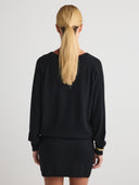 Shop women's v neck cashmere sweater in Black