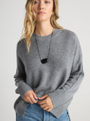 Women's oversized cashmere jumper in Heather Grey