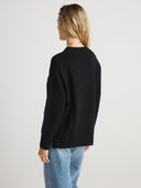 Women's oversized cashmere jumper in Black