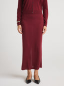 AUDREY Silk Skirt Burgundy