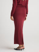 AUDREY Silk Skirt Burgundy