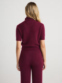 TANSY Turtleneck Short Sleeves Burgundy