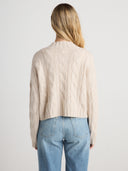 TALIA Cable Knit Open Cardigan