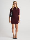 CELINA Cashmere Short Sleeve Burgundy