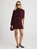 CELINA Cashmere Short Sleeve Burgundy