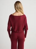 GRAYSON Off the Shoulder Sweater Burgundy