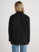 Women’s 100% Merino Wool Blazer Jacket
in Black I Back View