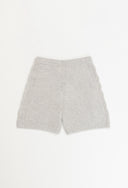Women's Cable Knit Cashmere Lounge Shorts in Mist | Product View