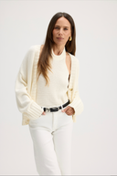 Women's Cashmere Halter Tank Top in Ivory | Front View