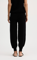 Women's Cashmere Joggers Sweatpants  in Black | Back View