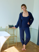 Women's Cashmere Lounge Pants in Navy I Front View