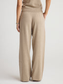 Women's Cashmere Lounge Pants in Taupe I Back View