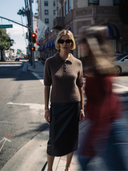 Women’s Cashmere Short Sleeve Polo Shirt Top in Jay I Street View