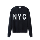 Women's NYC Cashmere Crewneck Jumper in Black | Product View