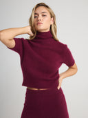 Women's Short Sleeve Mock Turtleneck​ | Front View