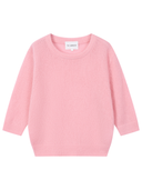 Women's Short Sleeve Silk Cashmere Sweaters Top in Tea Rose | Product View