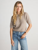 Women's Silk Cashmere Knitwear
in Heather Brown | Front View