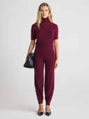 Women's Sweatpants in Burgundy| Front View