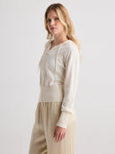 AGATHA Zip-up Hooded Sweater - W.CASHMERE