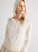 AGATHA Zip-up Hooded Sweater - W.CASHMERE