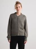 AISLINN Zip-up Cardigan - W.CASHMERE