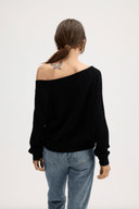 ASYMMETRIC Off-the-Shoulder Sweater - W.CASHMERE