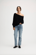 ASYMMETRIC Off-the-Shoulder Sweater - W.CASHMERE