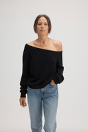 ASYMMETRIC Off-the-Shoulder Sweater - W.CASHMERE